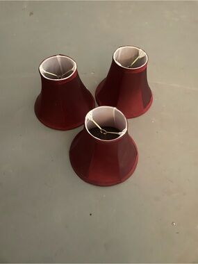 Classic Red Lamp Shade (Set of 3) - Unbranded